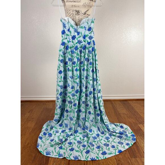 B37 Dress The Population Halter Beaded Floral Dress XS Glam Swiftie Y2K Prom - Picture 2 of 6